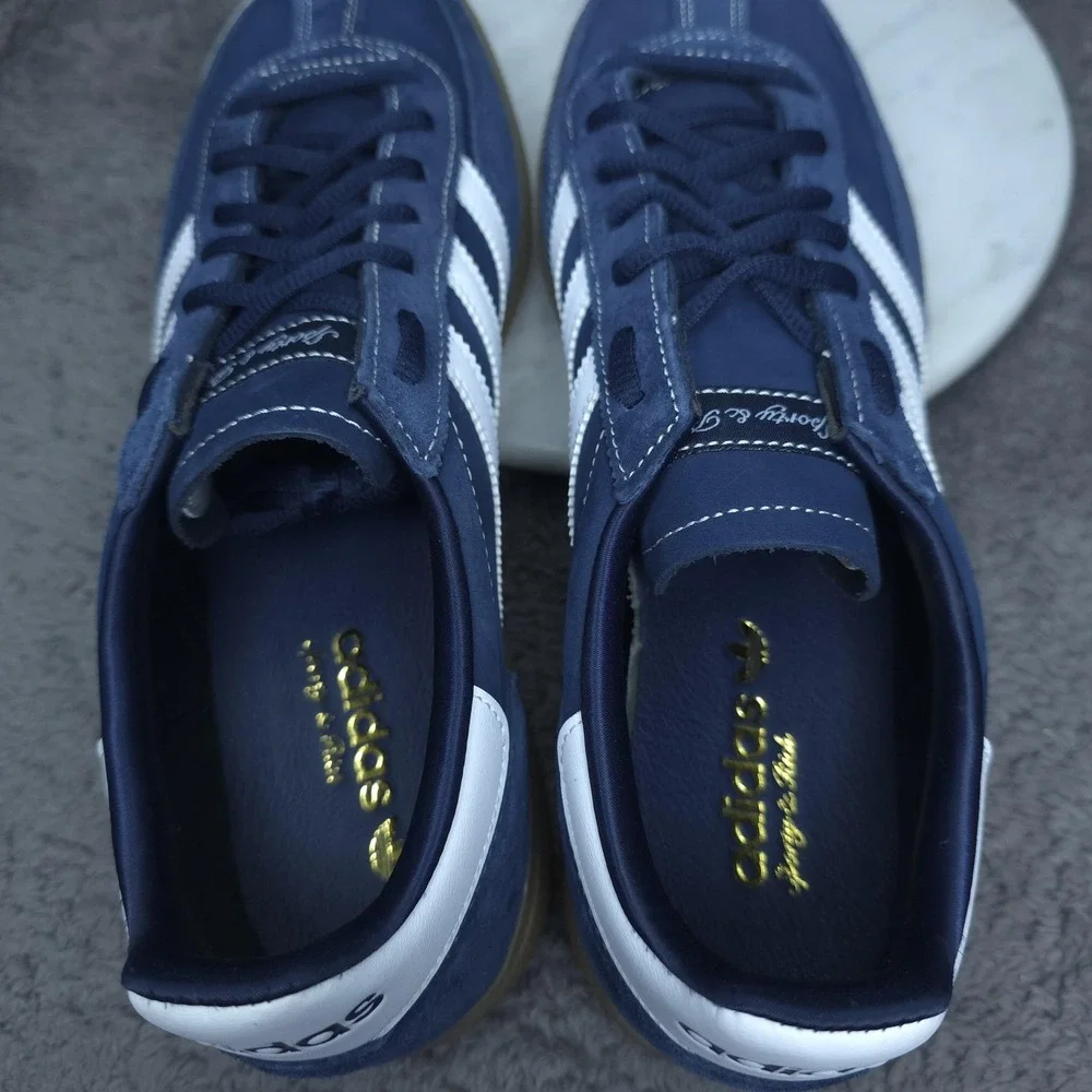 Adidas Sporty & Rich Shoes Mens Size 10.5 Blue White Suede Low Top Gum Sneakers